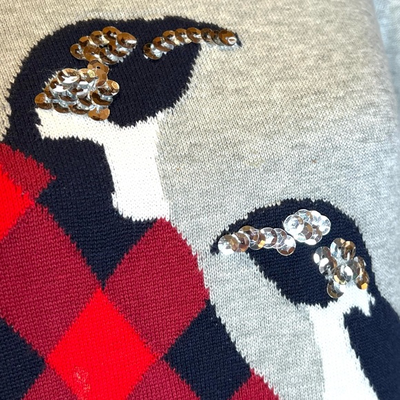 Crown & Ivy Cotton Penguin with Sequins Sweater - Picture 6 of 9